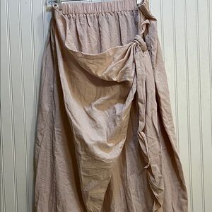 SHEIN Light Pink Maxi Wrap Skirt